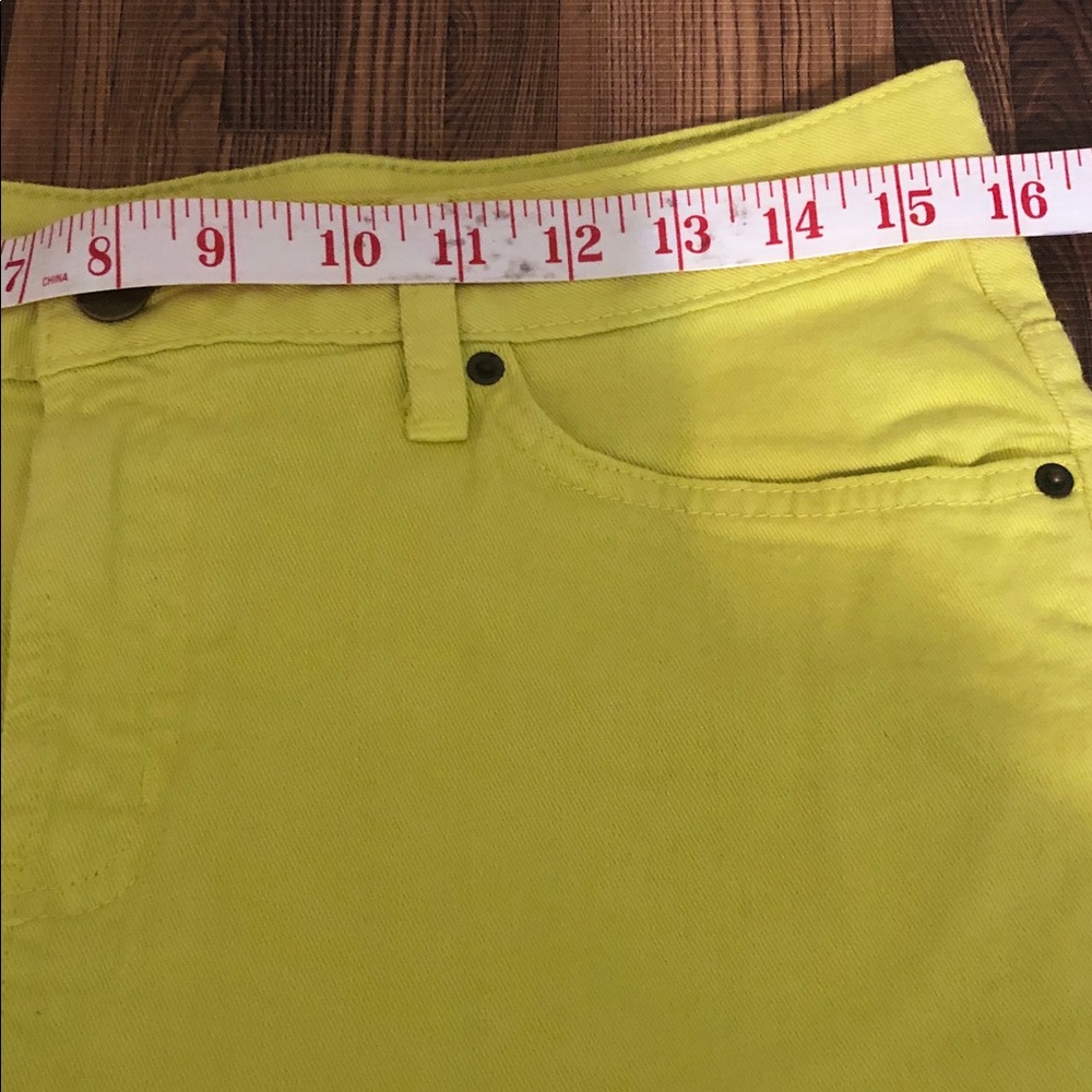 Garnet Hill Denim Lemon Lime Colored Skirt size 10 - Picture 11 of 16